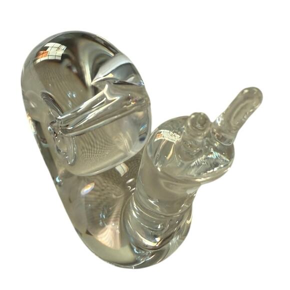 Steuben Snail Paperweight • Signed • Vintage Crystal Art Glass Figurine, 3” - Picture 6 of 10